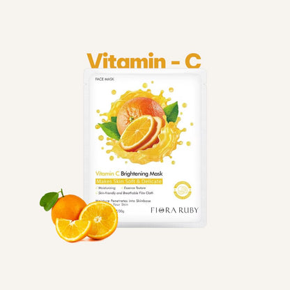Beauty with Leevs Vitamin C Face Mask Sheet, Hydrating Facial Mask, 1 Count - front view