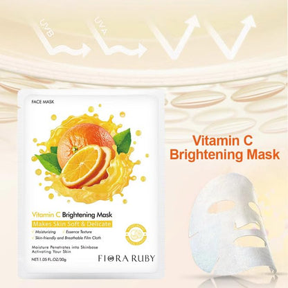 Beauty with Leevs Vitamin C Face Mask Sheet, Hydrating Facial Mask, 1 Count - packaging