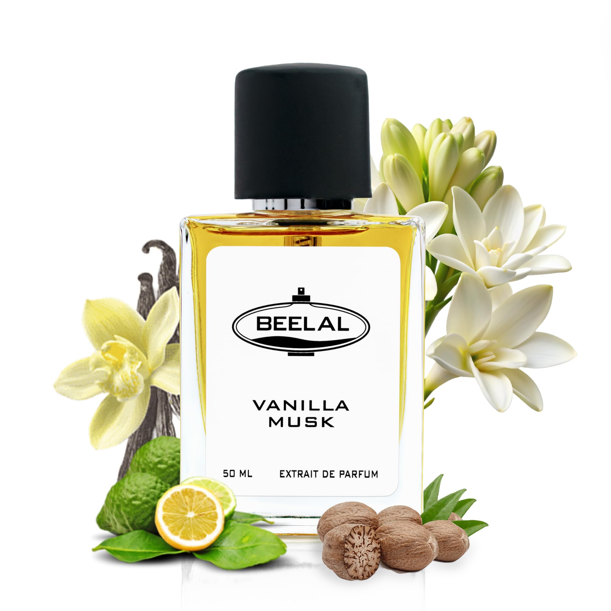BEELAL Vanilla Musk Extrait De Parfum, 50ml, Unisex Eau de Parfum Spray