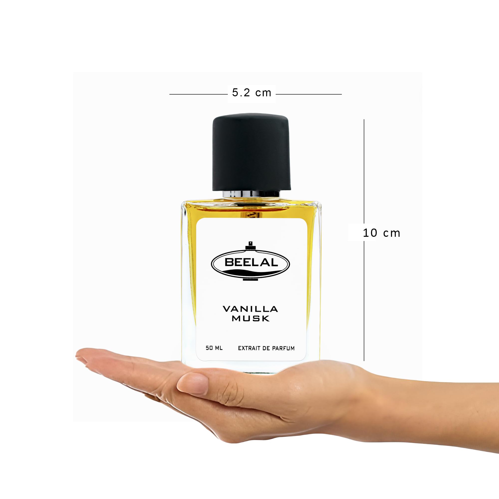 BEELAL Vanilla Musk Extrait De Parfum, 50ml, Unisex Eau de Parfum Spray - back view