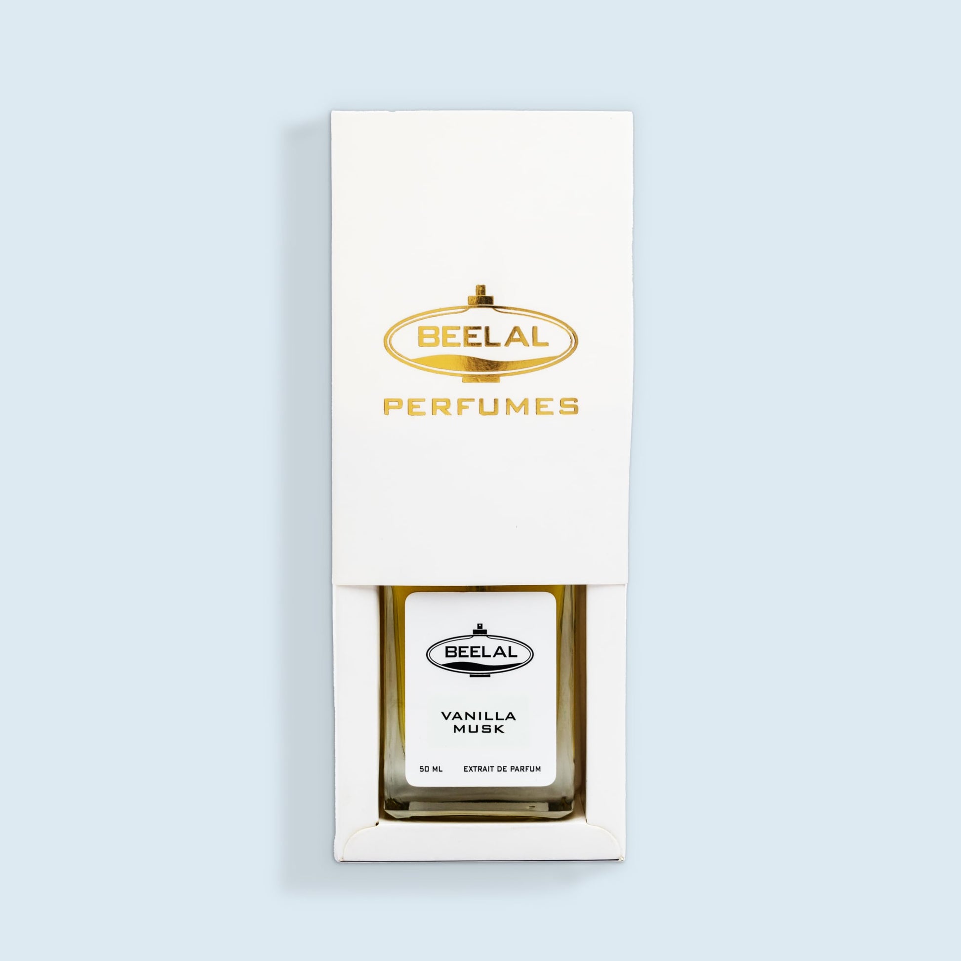 BEELAL Vanilla Musk Extrait De Parfum, 50ml, Unisex Eau de Parfum Spray - packaging