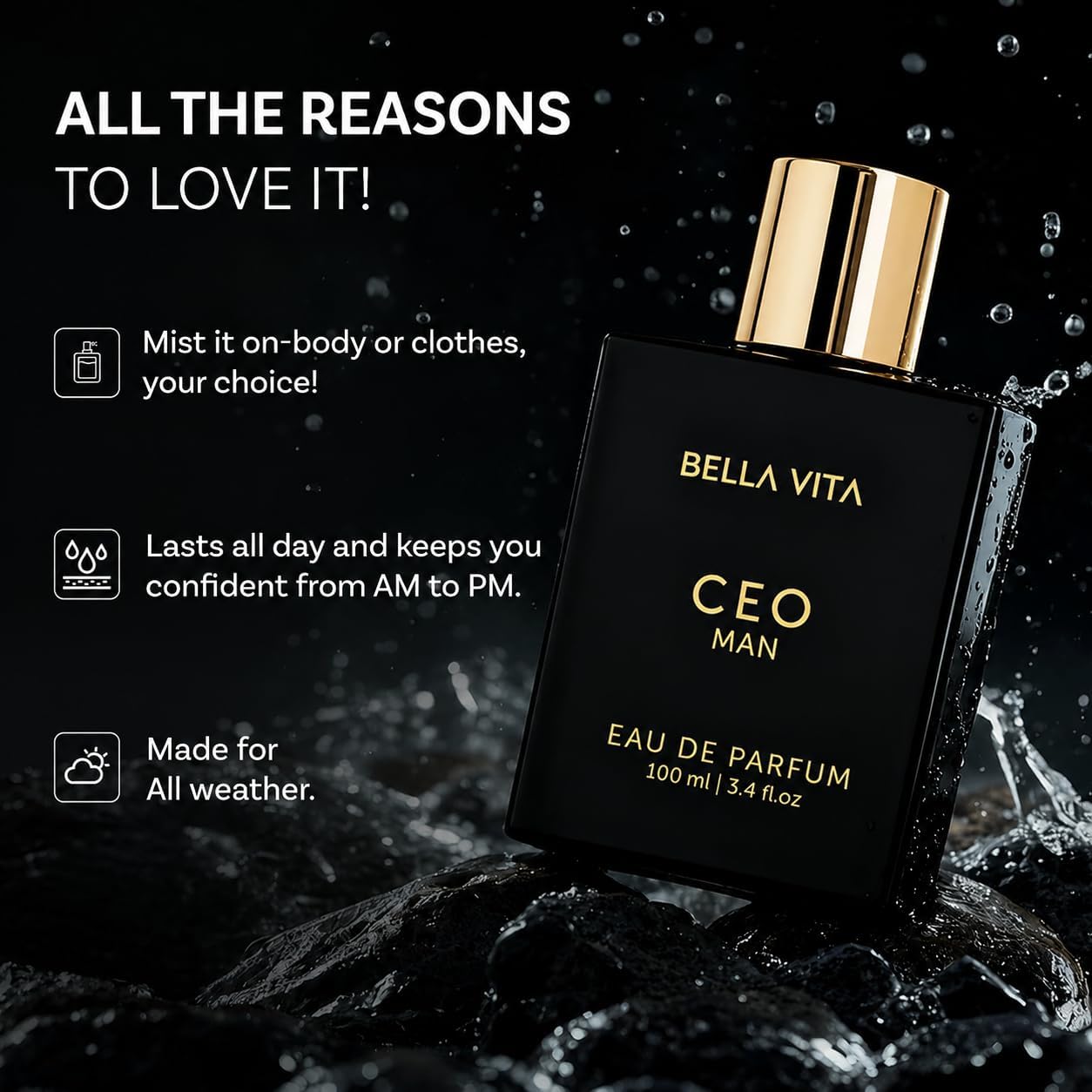 Bella Vita CEO Man Eau De Parfum, 20ml, Office Wear Fragrance for Men - ingredients panel (14)