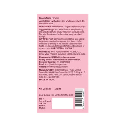 Bella Vita Organic Cherry Lust Eau de Parfum, 100ml, Unisex Gourmand Fragrance with Cherry, Strawberry, Vanilla and Marshmall
