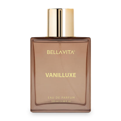 BELLAVITA Vanilluxe Eau de Parfum, 100ml, Unisex Fragrance with Cedarwood, Jasmine & Musk
