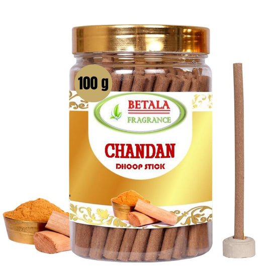 BETALA FRAGRANCE Chandan Sandalwood Dhoop Sticks, Incense Sticks for Pooja with Holder
