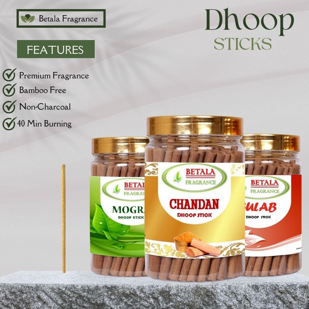 BETALA FRAGRANCE Chandan Sandalwood Dhoop Sticks, Incense Sticks for Pooja with Holder - ingredients panel