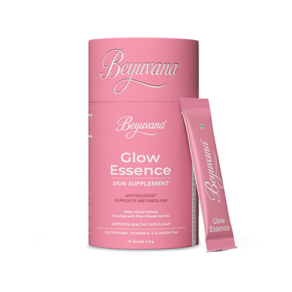 BEYUVANA Glow Essence Skin Supplement Powder with Glutathione, Vitamin C & E, Green Tea Extract (11)