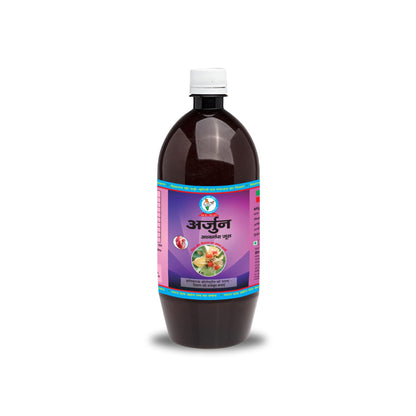 Bharat Gram Udyog Arjun Ashwagandha Juice Ras, 1 Liter, Nine-Herb Liquid Supplement for Adults