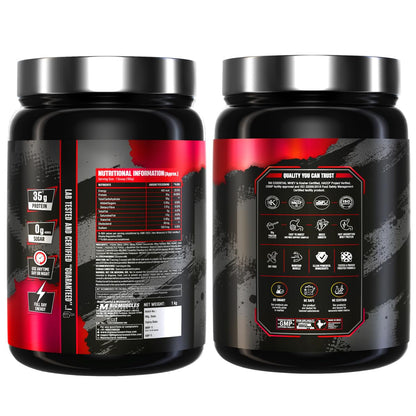 Bigmuscles Nutrition Essential Whey Protein, 1000g, 24g Protein per Serving, with Digestive Enzymes, Vitamins & Minerals - cl