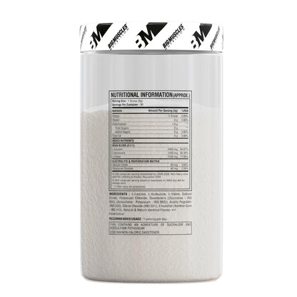 Bigmuscles Nutrition Real BCAA Powder, Vegan Micronized BCAA Supplement, 5g per Serving - back view (9)