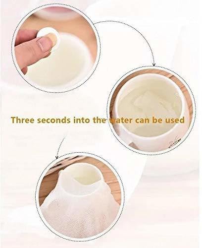 Bindian Compressed Towel Tablets, Water Activated Coin Tissue, Disposable Facial Cleansing Makeup Remover Pads, Pack of 20 - 