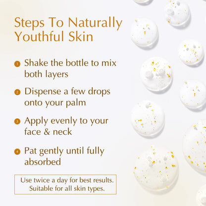 Bio Essence 24K Gold Skin Elixir Vitamin C Face Serum with Argan Oil and Hyaluronic Acid, 30g - close-up detail