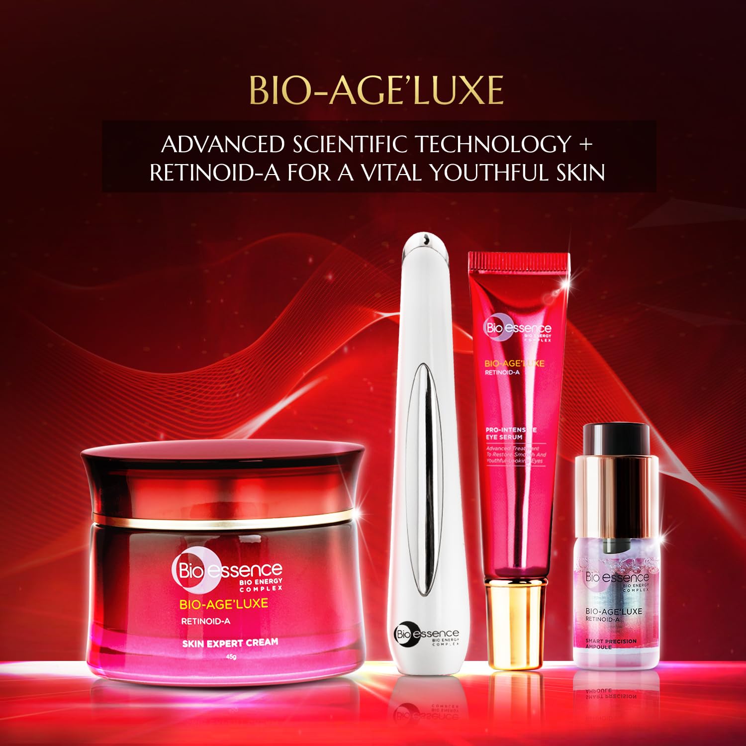 Bio Essence Bio-Age'Luxe Skin Expert Cream, 45g, Face Moisturizer with Retinoid A - in use