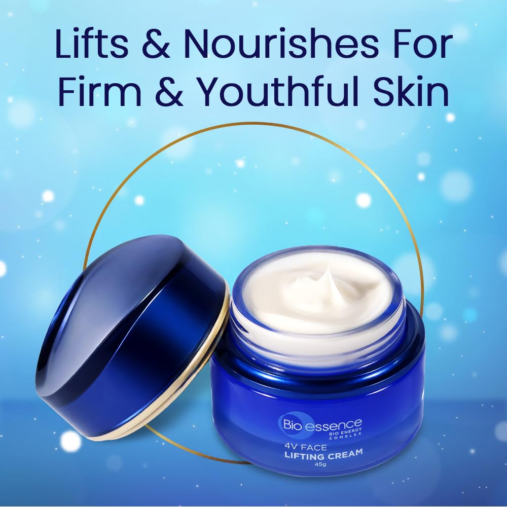 Bio Essence Bio-Vlift 4V Face Lifting Cream, 45g, with Hyaluronic Acid, Fermented Rice & Niacinamide - back view