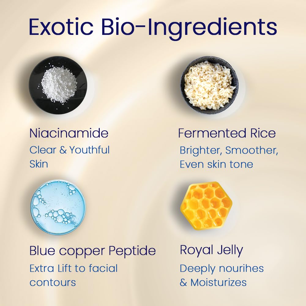 Bio Essence Bio-Vlift 4V Face Lifting Cream, 45g, with Hyaluronic Acid, Fermented Rice & Niacinamide - label detail