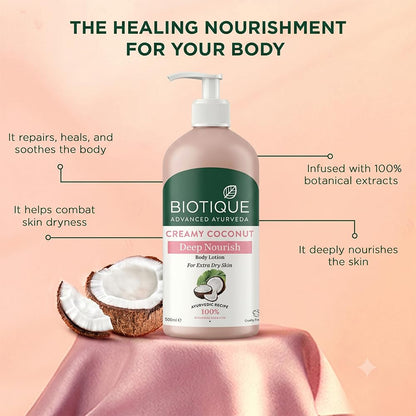 Biotique Creamy Coconut Body Lotion, Botanical Moisturizer for Extra Dry Skin - packaging (9)