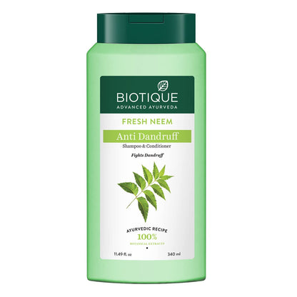 Biotique Fresh Neem Shampoo and Conditioner, Botanical Hair Cleanser with Bhringraj and Reetha (20)