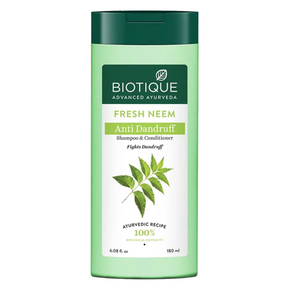 Biotique Fresh Neem Shampoo and Conditioner, Botanical Hair Cleanser with Bhringraj and Reetha (7)