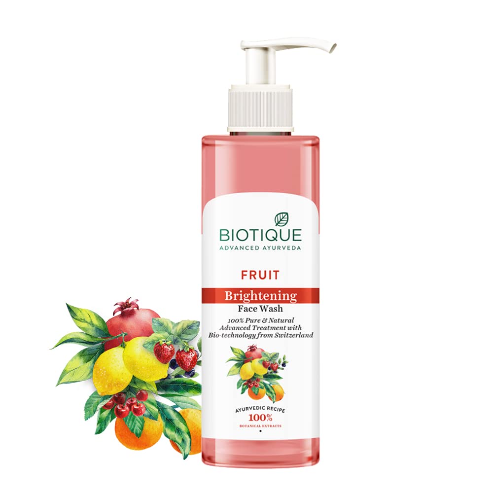 Biotique Fruit Brightening Face Wash, 100% Botanical Extracts, Soap-Free, All Skin Types (17)