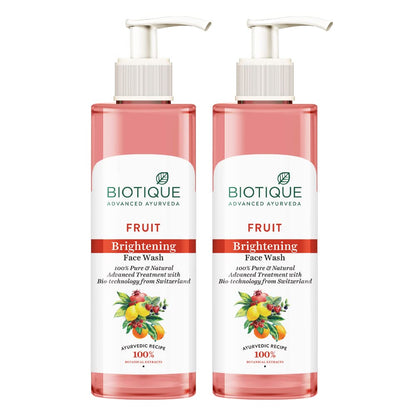 Biotique Fruit Brightening Face Wash, 100% Botanical Extracts, Soap-Free, All Skin Types (22)