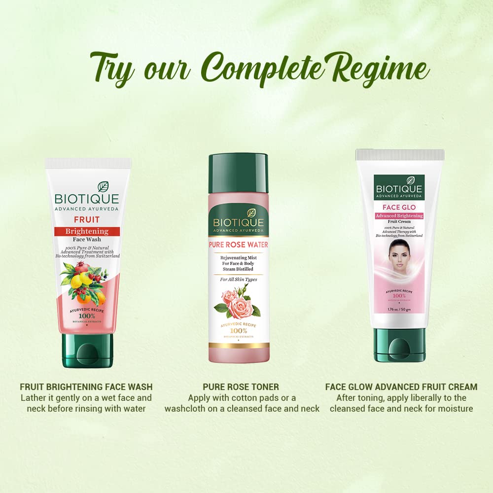 Biotique Fruit Brightening Face Wash, 100% Botanical Extracts, Soap-Free, All Skin Types - close-up detail