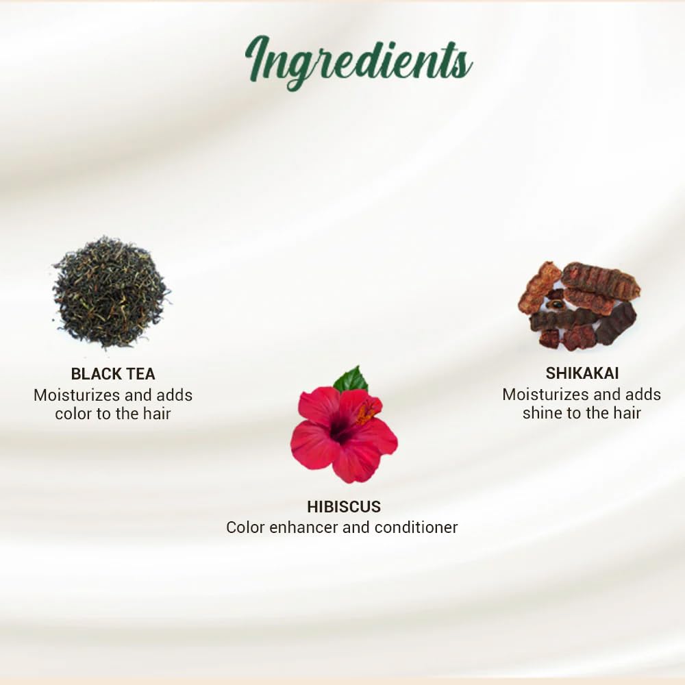 Biotique Herbcolor Conditioning Hair Colour, Semi-Permanent Hair Dye, Ammonia Free, 9 Herbal Extracts, 50g + 110ml - ingredie