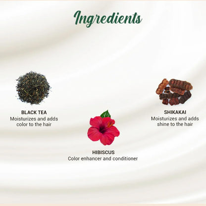 Biotique Herbcolor Conditioning Hair Colour, Semi-Permanent Hair Dye, Ammonia Free, 9 Herbal Extracts, 50g + 110ml - ingredie