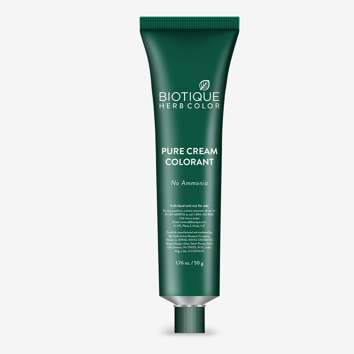 Biotique Herbcolor Conditioning Hair Colour, Semi-Permanent Hair Dye, Ammonia Free, 9 Herbal Extracts, 50g + 110ml - packagin