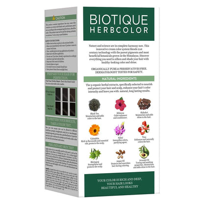 Biotique Herbcolor Conditioning Hair Colour, Semi-Permanent Hair Dye, Ammonia Free, 9 Herbal Extracts, 50g + 110ml - front vi