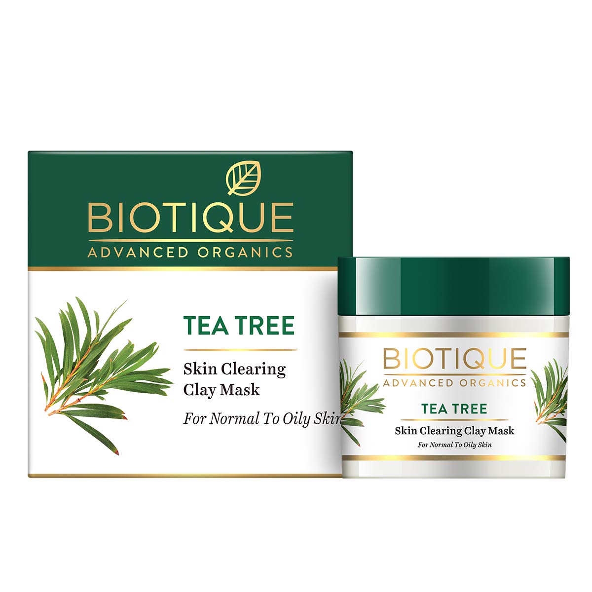 Biotique Tea Tree Skin Clearing Eye Mask, Green, Gel Eye, 15g, Eye Masks (6)