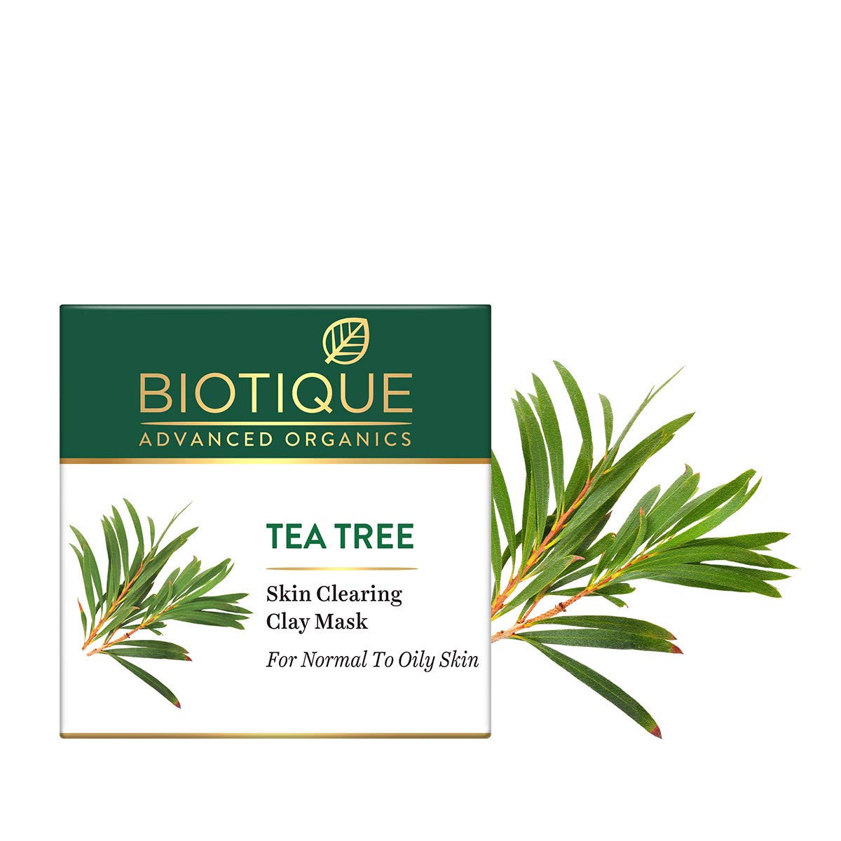 Biotique Tea Tree Skin Clearing Eye Mask, Green, Gel Eye, 15g, Eye Masks - front view (7)