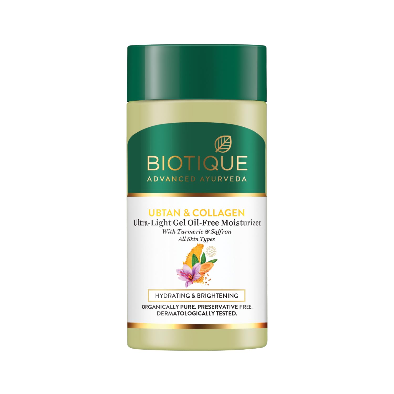 Biotique Ubtan & Collagen Ultra Light Gel Oil-Free Moisturizer, 25ml, Unisex Face Moisturizer