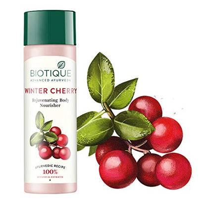 Biotique Winter Cherry Rejuvenating Body Lotion with Ashwagandha and Almond Oil, Botanical Body Moisturizer - packaging (12)