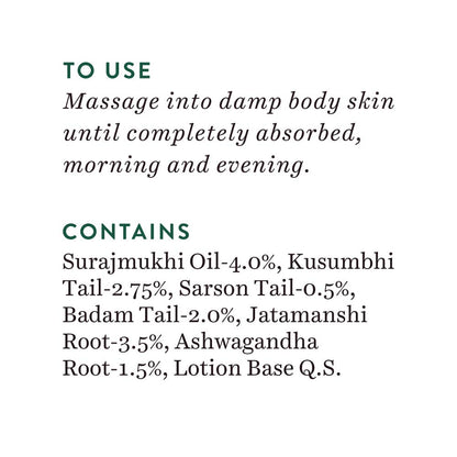 Biotique Winter Cherry Rejuvenating Body Lotion with Ashwagandha and Almond Oil, Botanical Body Moisturizer - label detail