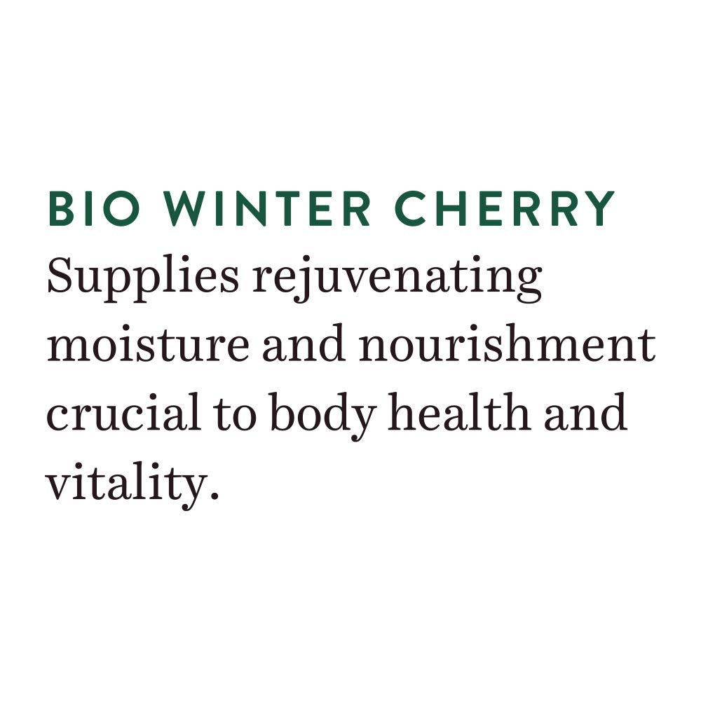 Biotique Winter Cherry Rejuvenating Body Lotion with Ashwagandha and Almond Oil, Botanical Body Moisturizer - ingredients pan
