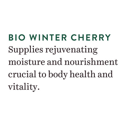Biotique Winter Cherry Rejuvenating Body Lotion with Ashwagandha and Almond Oil, Botanical Body Moisturizer - ingredients pan