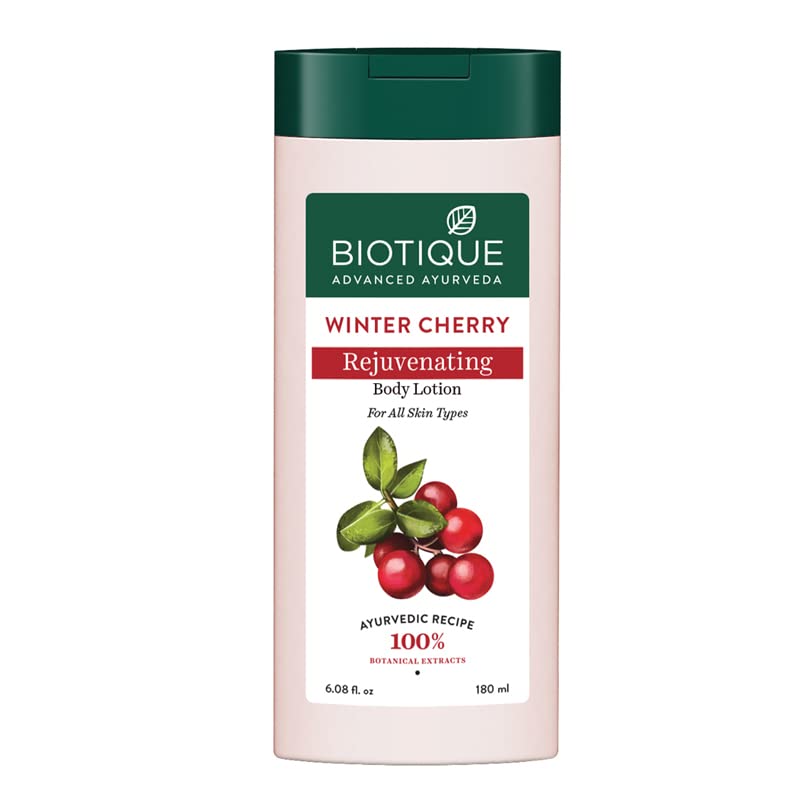 Biotique Winter Cherry Rejuvenating Body Lotion with Ashwagandha and Almond Oil, Botanical Body Moisturizer (7)