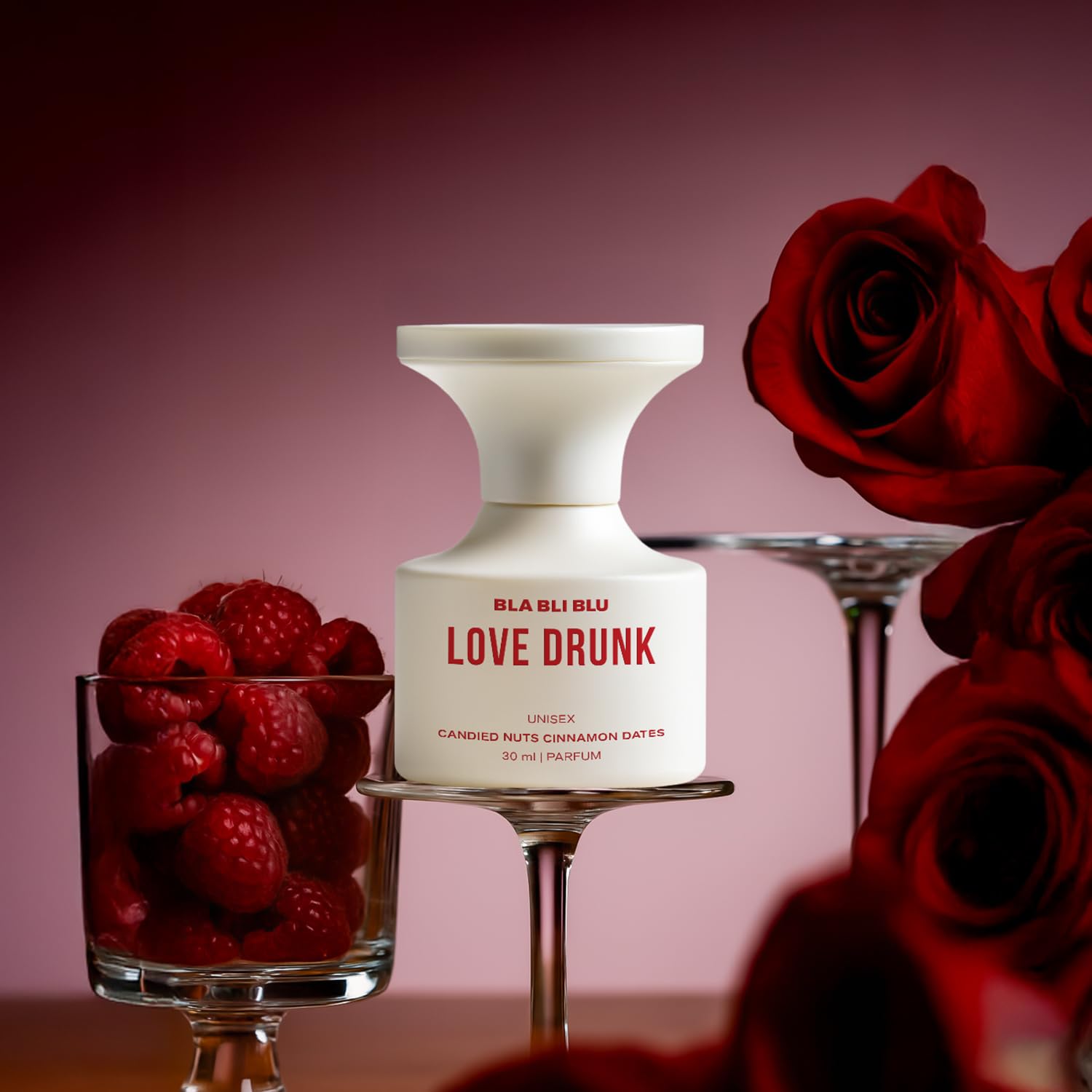 BLA BLI BLU Love Drunk Unisex Parfum 30ml Cinnamon Dates Nuts Notes - back view