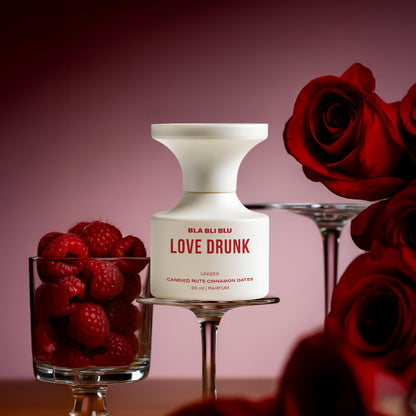 BLA BLI BLU Love Drunk Unisex Parfum 30ml Cinnamon Dates Nuts Notes - back view