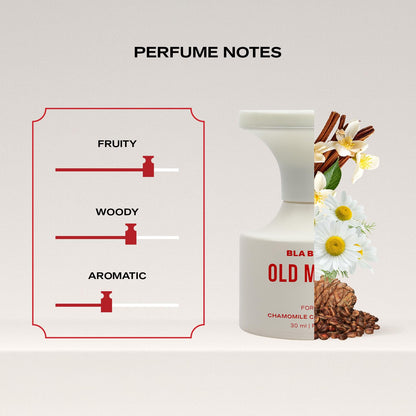 BLA BLI BLU Old Money Perfume for Men, 30ml Parfum with Cedar Vanilla Chamomile Notes, Long-Lasting Fragrance - front view