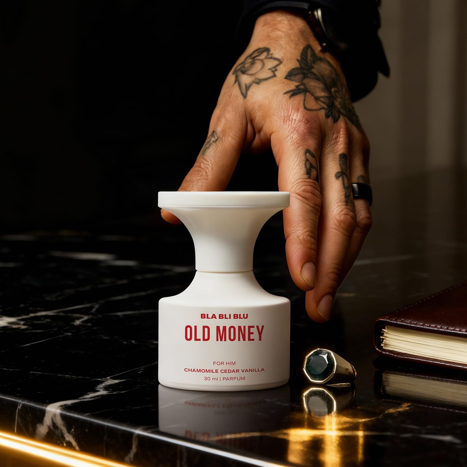 BLA BLI BLU Old Money Perfume for Men, 30ml Parfum with Cedar Vanilla Chamomile Notes, Long-Lasting Fragrance - packaging