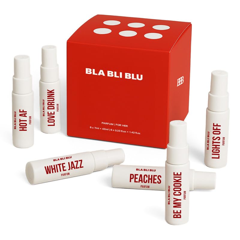 BLA BLI BLU Perfume Gift Set Mini Travel Trial Pack for Women, Eau de Parfum, 25% Perfume Oil, Citrus Floral Fresh Notes