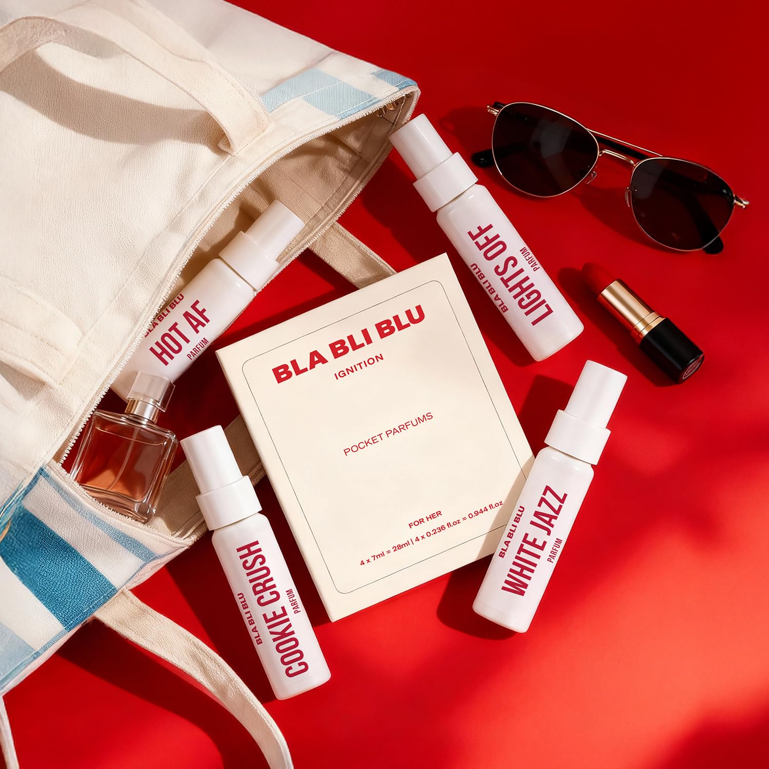 BLA BLI BLU Perfume Gift Set Mini Travel Trial Pack for Women, Eau de Parfum, 25% Perfume Oil, Citrus Floral Fresh Notes - pa