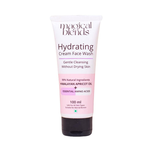 BLENDS Hydrating Cream Face Wash, 100ml, 99% Natural with Himalayan Apricot Oil, Shea and Coconut Butter