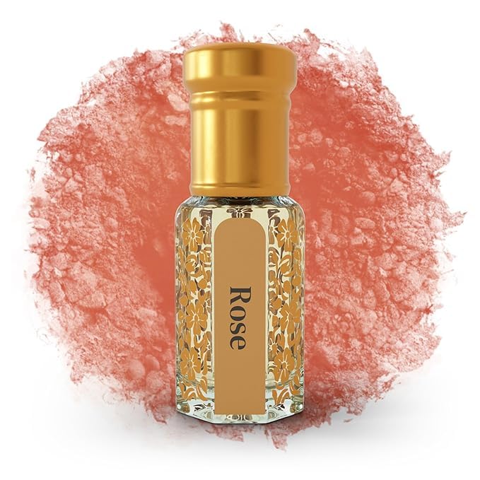 Bliss Blast Kannauj Attar Asli Gulab Rose Fragrance, 8ml Roll-on, Alcohol-free, Unisex, Gift Box - front view