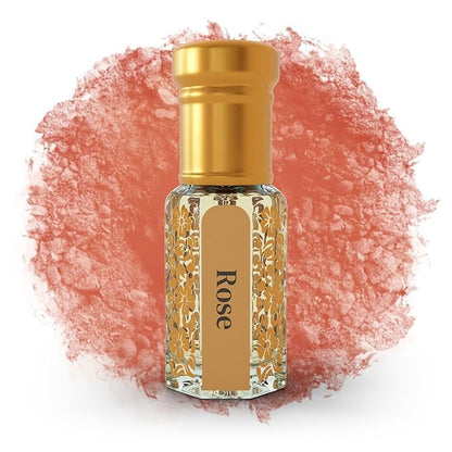Bliss Blast Kannauj Attar Asli Gulab Rose Fragrance, 8ml Roll-on, Alcohol-free, Unisex, Gift Box - front view