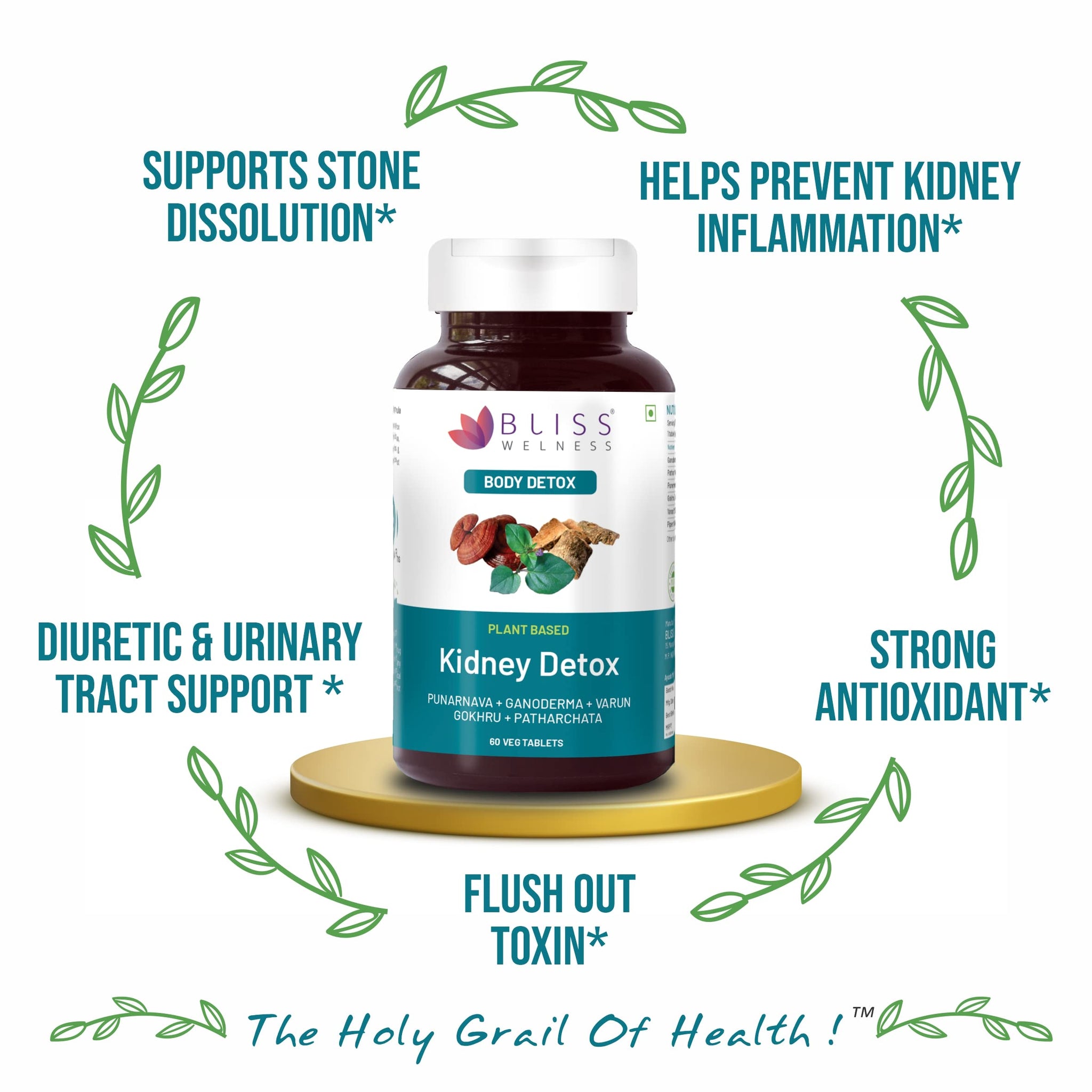 Bliss Welness Ayurvedic Herbal Supplement, 60 Veg Tablets, Multi-Herb Extract Formula - ingredients panel (14)
