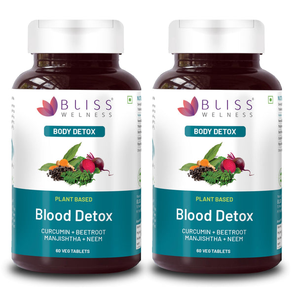 Bliss Welness Blood Herbal Supplement, Tablets with Neem, Curcumin, Manjistha, Beetroot & Piperine