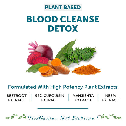 Bliss Welness Blood Herbal Supplement, Tablets with Neem, Curcumin, Manjistha, Beetroot & Piperine - packaging