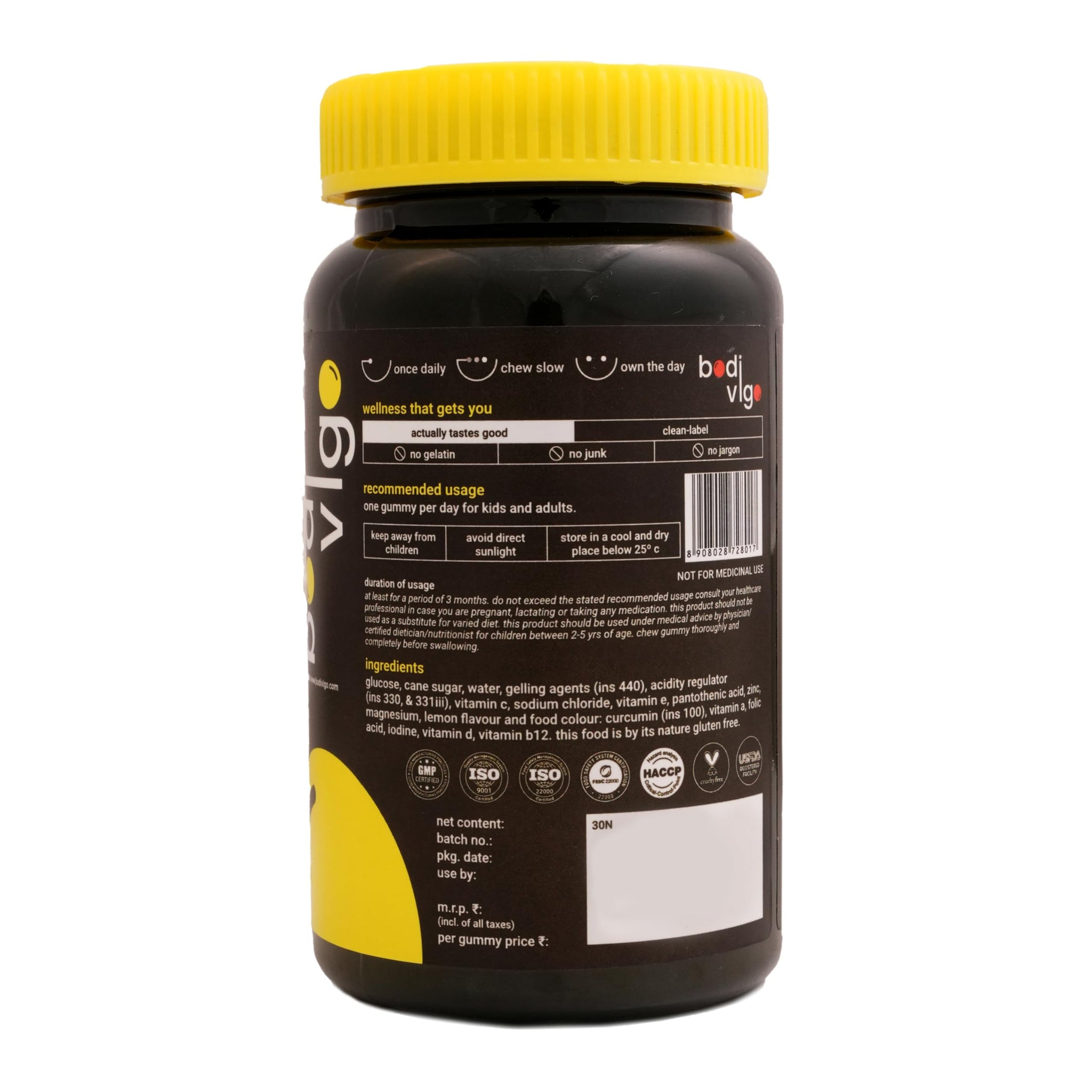 Bodivigo The Constant |Multivitamin & Mineral Gummies for For the Whole Family| Supports Metabolism, Balance & Resilience |Pl